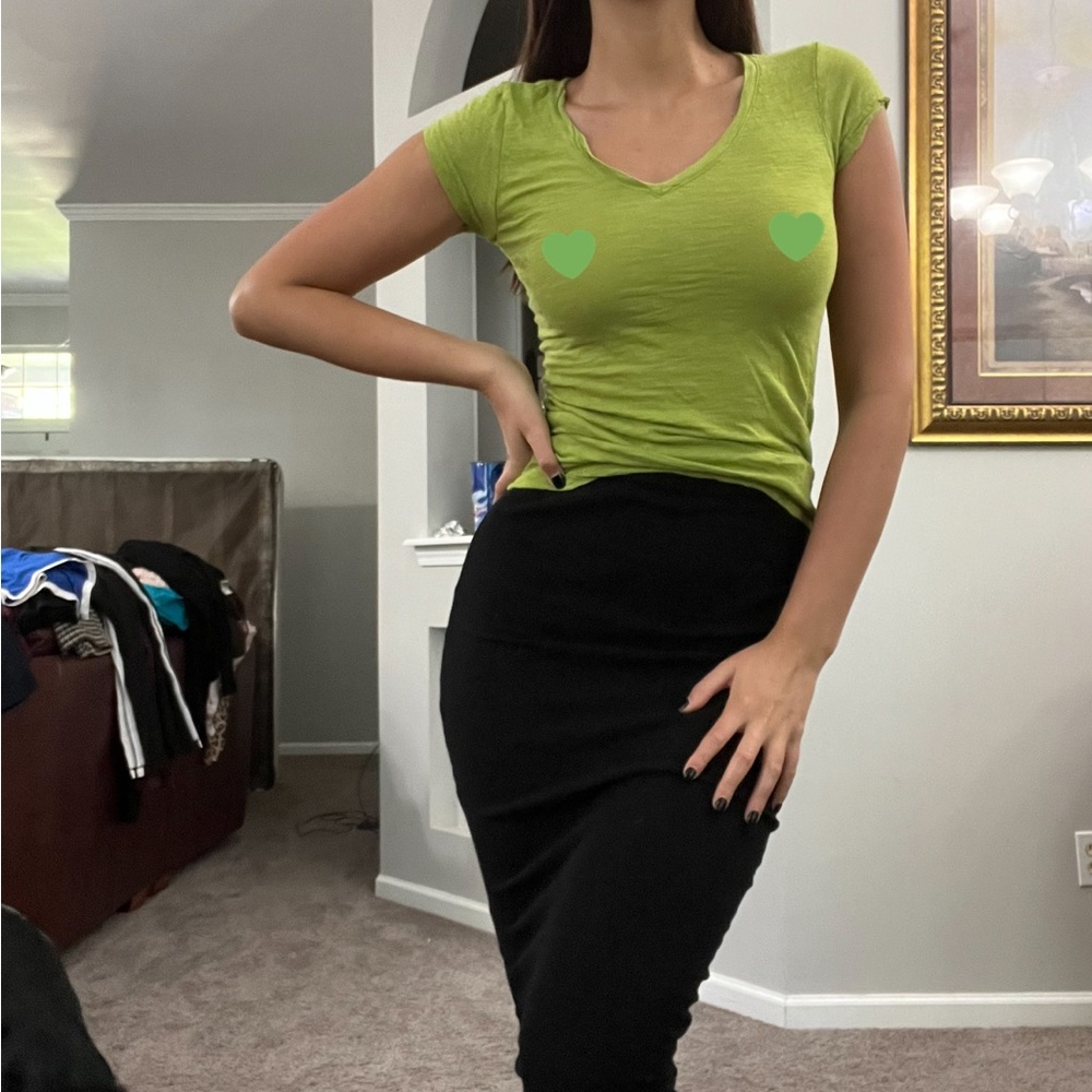 Green Full Length Tank Top